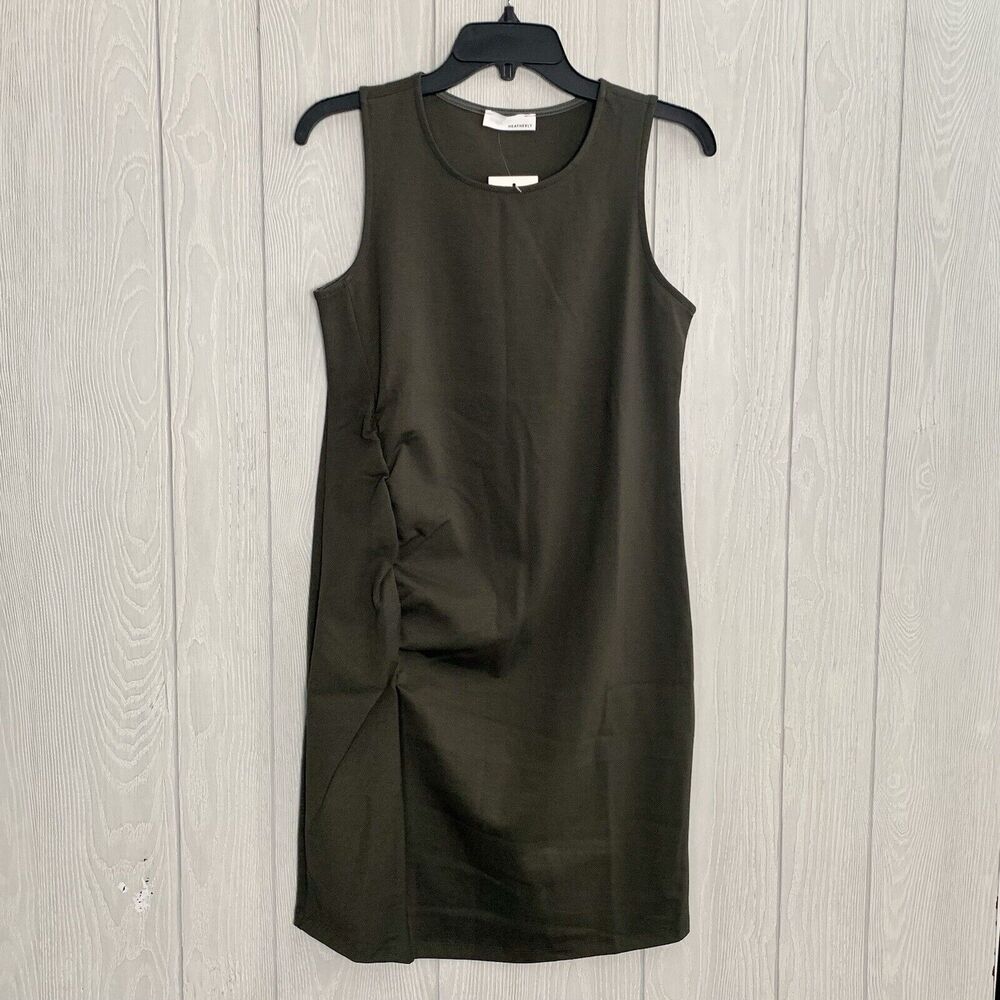 Heatherly Olive Green Sleeveless Dress Size XS NWT